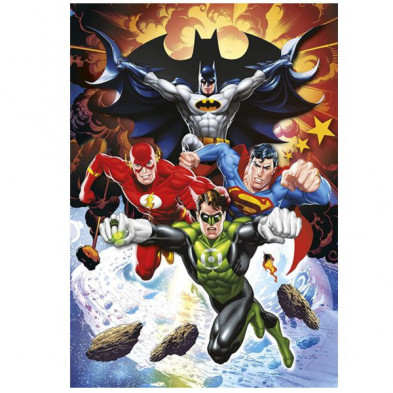 imagen 1 de puzle dc comics flash - superman - batman 104 piez