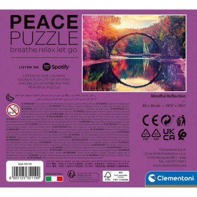imagen 2 de peace puzzle mindful reflection 500 piezas clement
