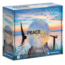 Imagen peace puzzle peaceful wind 500 piezas clementoni