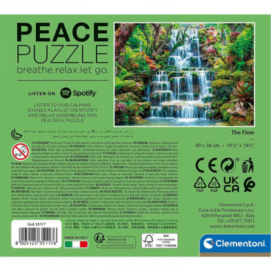 imagen 2 de peace puzzle the flow 500 piezas clementoni