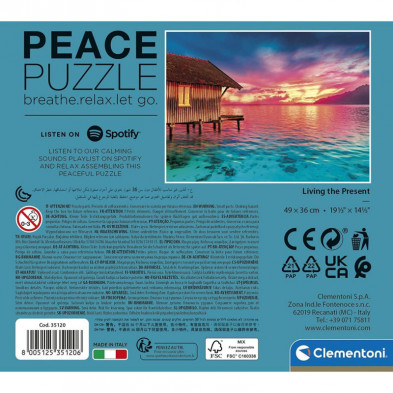 imagen 2 de peace puzzle living the present 500 piezas clement