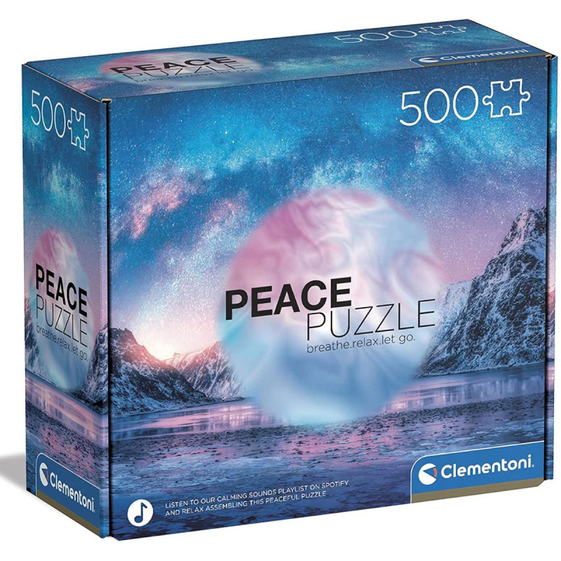 Imagen peace puzzle light blue 500 piezas clementoni