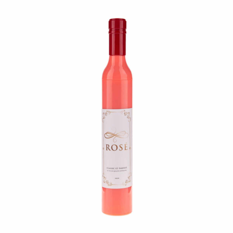 Imagen paraguas de bolsillo botella de vino rosado ø90cm