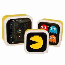 Imagen set de 3 fiambreras pac-man