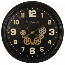 Imagen reloj de pared 60 cm estilo industrial negro