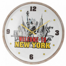 Imagen reloj de pared 60 cm welcome to new york