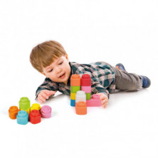 imagen 2 de juego bloques blandito para bebé 48 unidades