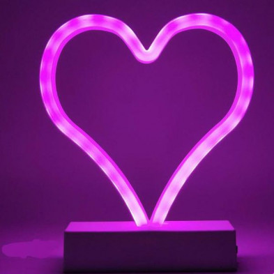 imagen 1 de lámpara neon corazón 30x14x2.5cm