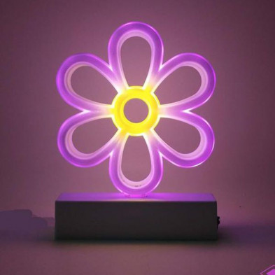 imagen 1 de lámpara neon flor 30x14x2.5cm