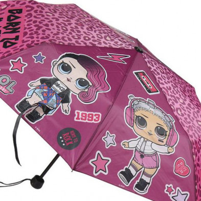 imagen 1 de paraguas manual plegable lol rosa