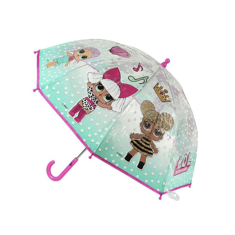 Imagen paraguas manual transparente lol rosa