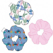Imagen coletero pelo de tela 3 piezas disney stitch
