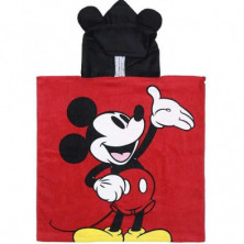 Imagen poncho toalla algodon mickey mouse