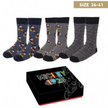 Imagen pack calcetines 3 piezas mickey mouse talla 35-41