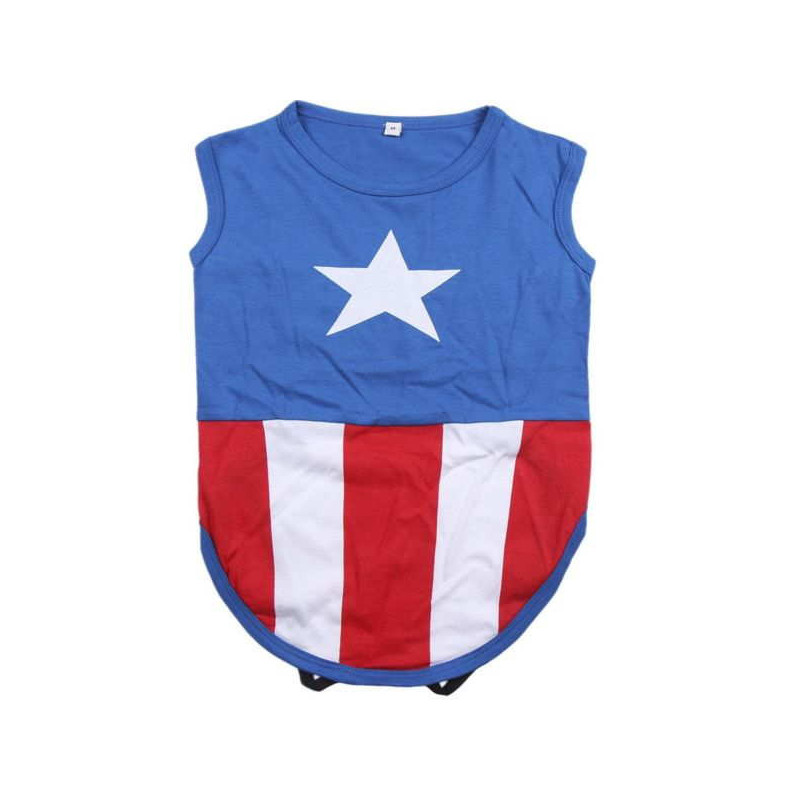 Imagen camiseta perro single jersey capitan america t.xxs Imagen camiseta perro single jersey capitan america t.xxs