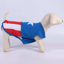 imagen 3 de camiseta perro single jersey capitan america t.xxs