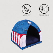 imagen 5 de cueva cama para mascotas capitan america marvel