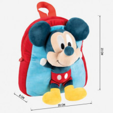 imagen 2 de mochila guarderia con peluche mickey mouse disney