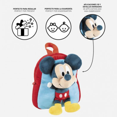 imagen 4 de mochila guarderia con peluche mickey mouse disney