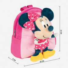 imagen 2 de mochila guarderia con peluche minnie mouse disney