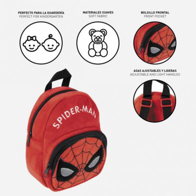 imagen 4 de mochila guarderia peluche spiderman marvel