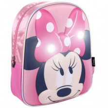 Imagen mochila infantil luces minnie mouse disney