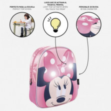 imagen 3 de mochila infantil luces minnie mouse disney