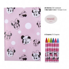 imagen 3 de set de papelería escolar minnie mouse disney