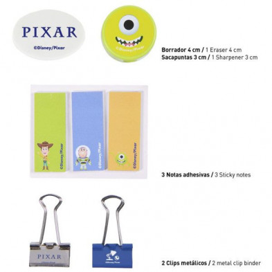 imagen 3 de set de papelería escolar pixar