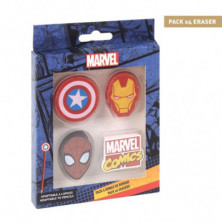 GOMA DE BORRAR MARVEL PACK 4 UNIDADES