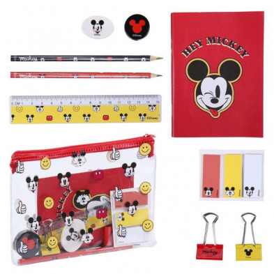 Imagen set de papelería escolar mickey mouse disney