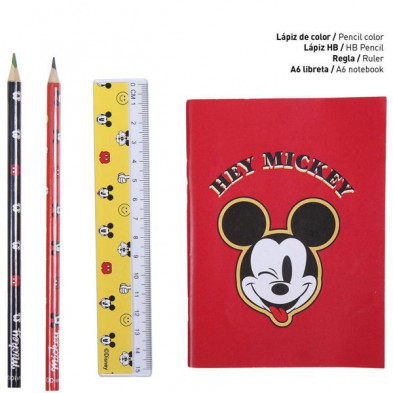 imagen 2 de set de papelería escolar mickey mouse disney