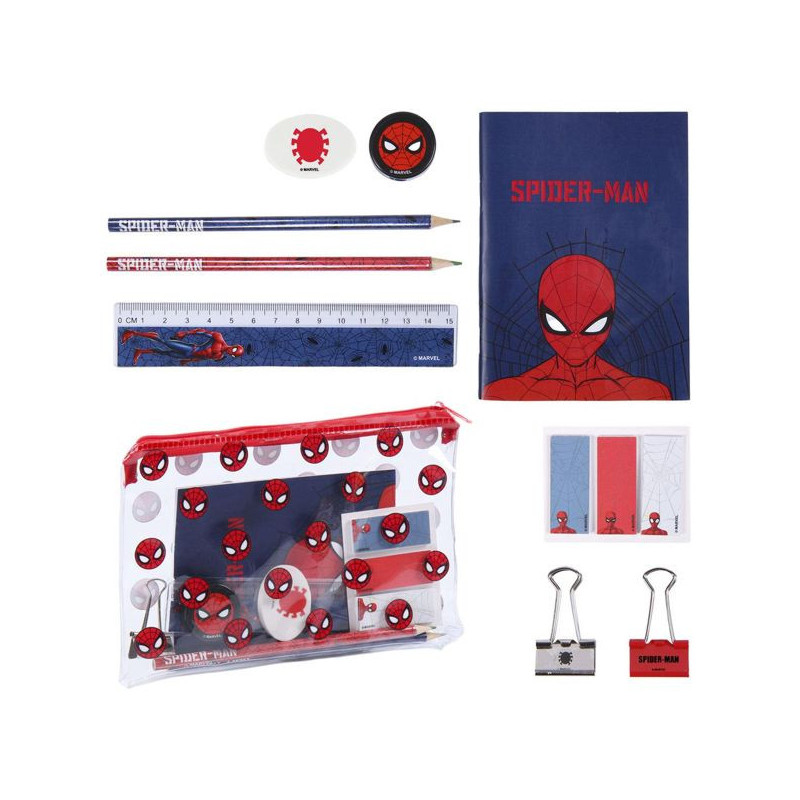 Imagen set de papelería escolar spiderman marvel