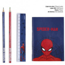 imagen 2 de set de papelería escolar spiderman marvel