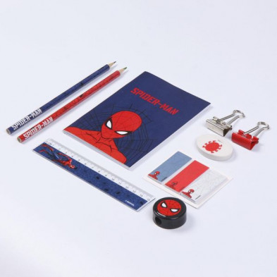 imagen 4 de set de papelería escolar spiderman marvel
