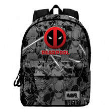 Imagen mochila deadpool antihero gris 37x45x15cm