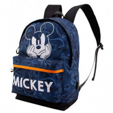 imagen 4 de mochila mickey mouse azul 45x37x15cm