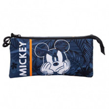 Imagen portatodo triple mickey mouse azul 11x23.5x5cm