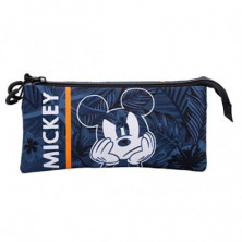 PORTATODO TRIPLE MICKEY MOUSE AZUL 11X23.5X5CM