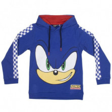 Imagen sudadera de algodón con capucha sonic t. 8a