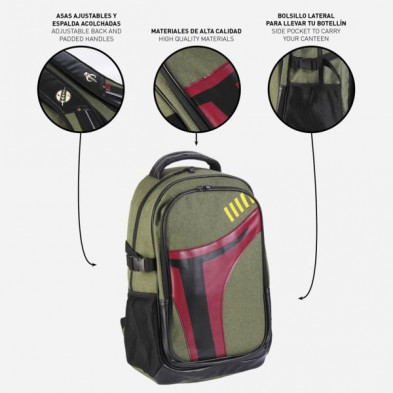 imagen 3 de mochila casual viaje star wars boba fett star wars