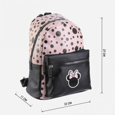 imagen 2 de mochila moda polipiel minnie 22x27x12.5cm