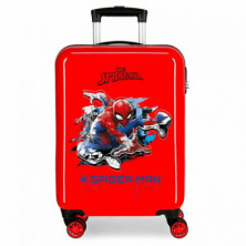 TROLLEY ABS 55CM SPIDERMAN GEO ROJO 4 RUEDAS