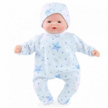 Imagen bebé sueñecitos 26cm estrellas azul