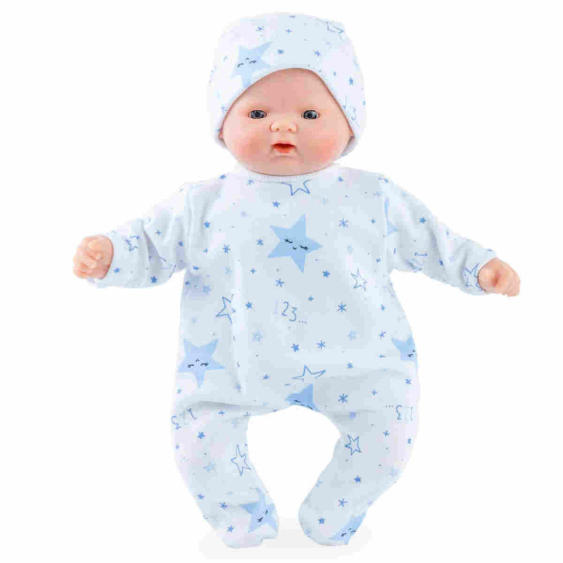 Imagen bebé sueñecitos 26cm estrellas azul