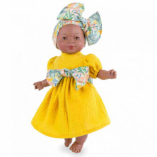 Imagen bebé maría 45cm estuche vestido amarillo