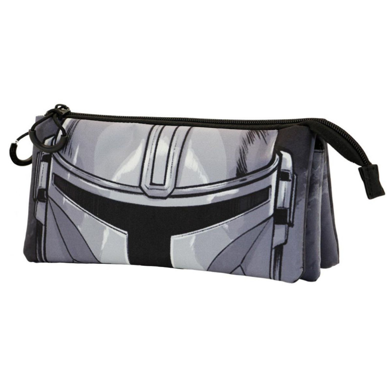 Imagen portatodo triple gris mandalorian 23x11x7cm Imagen portatodo triple gris mandalorian 23x11x7cm