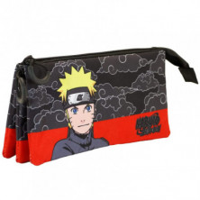 Imagen estuche triple naruto fight fan clouds 23x11x10cm