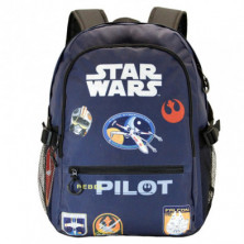 imagen 1 de mochila star wars negro fight 31x44x18cm