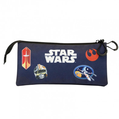 imagen 2 de estuche portatodo triple star wars pilot 23x11x7cm